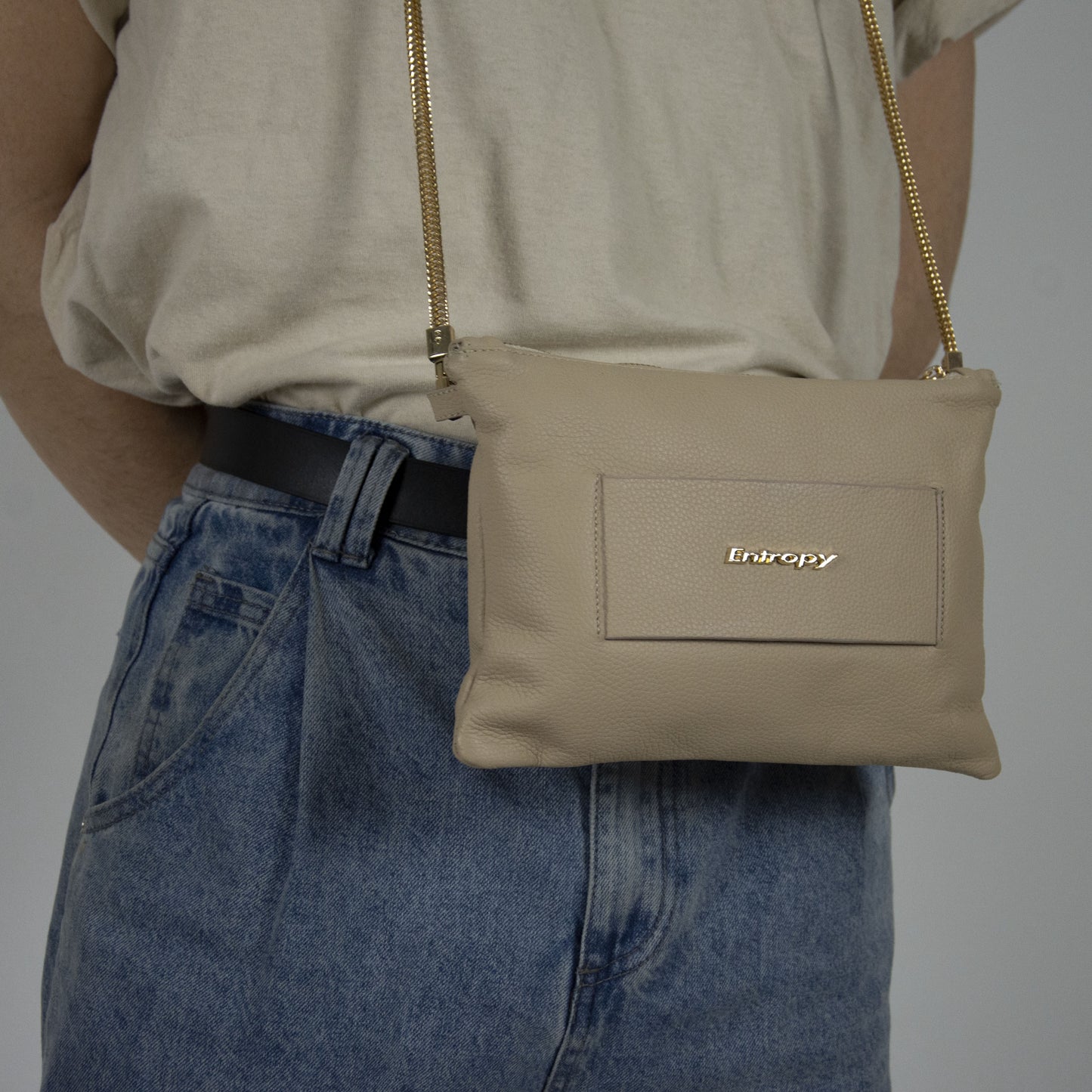 Pochette beige Handmade